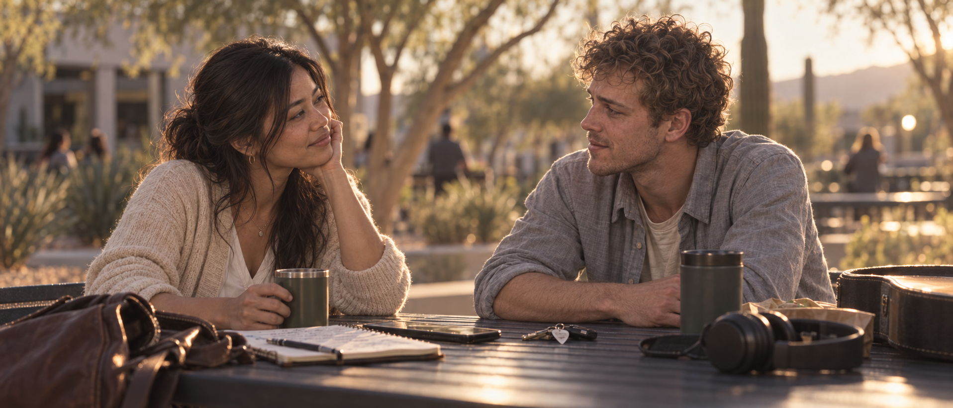 Ethan and Maya together during a difficult moment